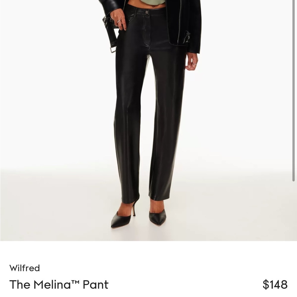 Aritzia Wilfred Black Straight Leg Pants